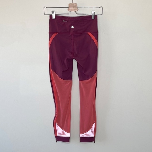Lululemon Zip The Line Cropped Leggings High Rise Reflecive - Picture 4 of 7